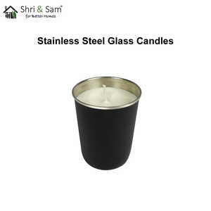 Single <b>Wick</b> Stainless Steel Scented <b>Candle</b> with Glass Premium Quality Home Decor and Fragrance Source - Product Image 3