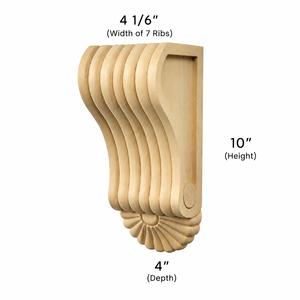 Soporte Decorativo de Madera Maciza para Estantes de Pared, Alféizares de Ventana, Marcos de Puertas, Porches, Exteriores, Interiores y Molduras Arquitectónicas - Product Image 2