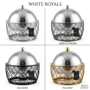 Elegant Mirror Polish Round Chafer Stainless Steel <b>Buffet</b> Server Food <b>Warmer</b> with Stand for Ramadan Catering Wedding Party - Product Image 6