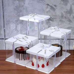 Boîte à gâteaux et à biscuits carrée élégante: une boîte cadeau de qualité alimentaire idéale pour les mariages, les anniversaires et les fêtes. - Product Image 2