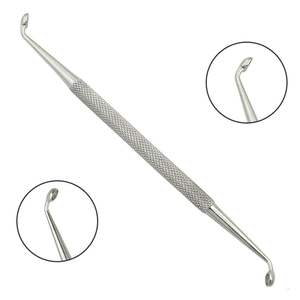 Outil de manucure professionnel en acier inoxydable à double extrémité pour retirer les cuticules et nettoyer les ongles, vente en gros - Product Image 2