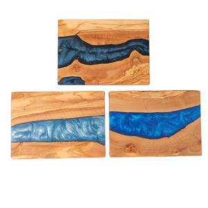 Tabla de cortar de epoxi de madera personalizada de lujo, utensilios de cocina multiusos, charcutería y tabla de servir en varios colores - Product Image 1