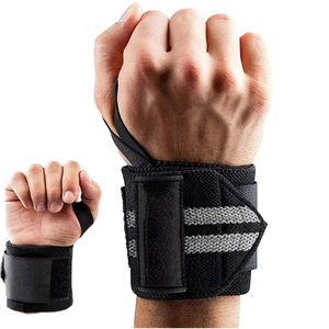 สายรัดข้อมือยกน้ำหนักออกกำลังกายแบบครอสเทรนนิ่ง พาวเวอร์ลิฟติ้ง ผ้าฝ้ายสั่งทำโลโก้ได้ 10 แบบ - Product Image 6