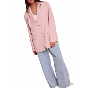 Custom <b>Pink</b> Women's Suit Blazer Fashion Casual Formal Office <b>Jacket</b> Set OEM ODM Wholesale Manufacturer <b>Ladies</b> Business Wear 2026 - Product Image 6