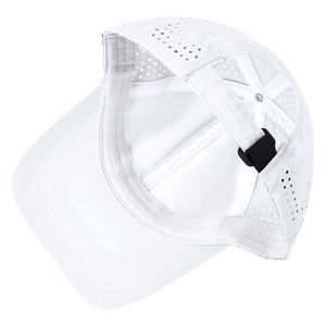 Gorra de Béisbol de Malla Blanca de 6 Paneles, Ajustable, Transpirable, Unisex, de Color Sólido, Informal, para Primavera/Verano, de Secado Rápido - Product Image 6