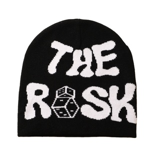Bonnet SC Logo Unisexe Hiver Tricoté Style Urbain Motif Lettres Imprimées 56-58CM Adulte Décontracté - Product Image 6