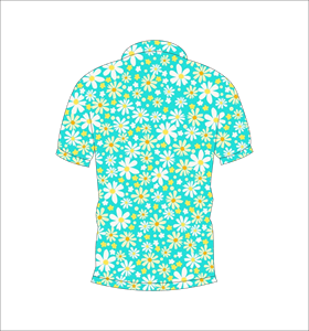 Polo pour homme à imprimé floral tropical, manches courtes, décontracté, été, golf, léger, col classique, chemise tendance - Product Image 2