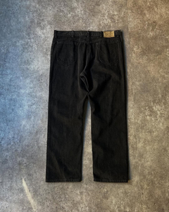 Vente en gros 2025 OEM Jean décontracté pour homme de haute qualité, coupe droite, jambe large, extensible, ample, taille mi-haute, grande taille - Product Image 3