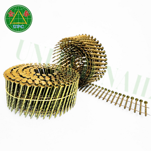 ตะปูเหล็กม้วนชุบสังกะสีโครเมตสีเหลืองเกรดอุตสาหกรรม ขนาด 2.2x45 มม. หัวลายตาราง/หัวเรียบ ก้านเรียบ - Product Image 2