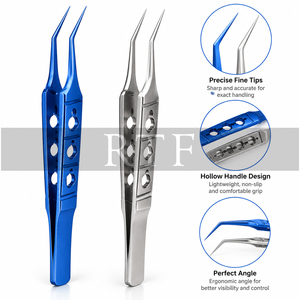 Forceps de Capsulorhexis Manuels en Acier Inoxydable de Qualité Supérieure, de l'État Brut au Fini Raffiné |   Instrument chirurgical ophtalmique certifié CE pour usage hospitalier - Product Image 5