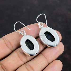 ต่างหู925เงินสเตอร์ลิงทำด้วยมือต่างหูเงินอัญมณีต่างหูห้อยห้อยของขวัญวันครบรอบ - Product Image 2