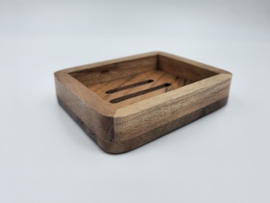 Eco-Friendly Rectangular Wooden Soap Dishes - Product Image 2
