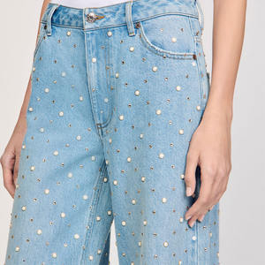 Jeans de Mezclilla Desgastados para Mujer, Estilo Urbano con Logotipo Personalizado, Fabricación OEM, Todas las Temporadas - Product Image 6