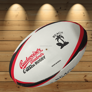 Pelota de rugby tamaño 5, fabricada en caucho sintético con alto agarre, logotipo impreso totalmente personalizable, fabricante de pelotas de rugby NRL - Product Image 2