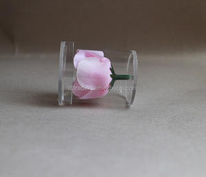 Kotak bulat toko bunga promosi hadiah bening kustom dengan Logo kustom grosir kotak bulat ritel Populer - Product Image 2