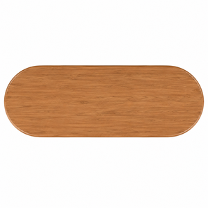Table à manger ronde moderne en teck massif pour 8 personnes, plateau capsule, base en tréteau nordique, meubles de salle à manger faits à la main - Product Image 4