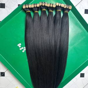 Extensiones de cinta de pelo liso de 8-40 pulgadas, cinta recta de donante único sin procesar 100% en extensiones de cabello - Product Image 1