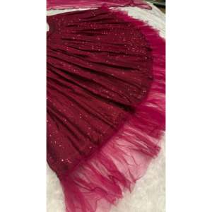 Lehenga Choli de créateur avec bordure en tulle à volants, vêtements de fête - Product Image 2