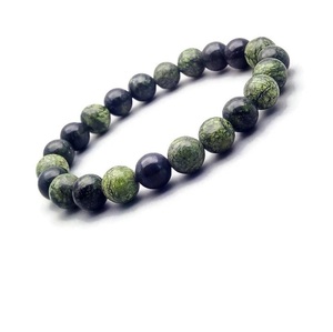 Natural Serpentine <b>Bracelet</b> Green Serpentine <b>Beaded</b> <b>Bracelet</b> For Healing Reiki Energy Jewelry Wholesale 8mm - Product Image 1