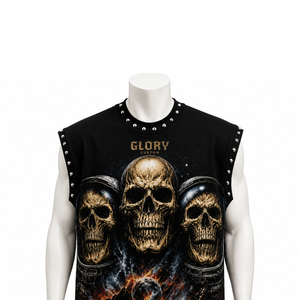 เสื้อกล้ามพิมพ์ลายกราฟิกประดับคริสตัล Glory Custom ผ้าเจอร์ซีย์คอตตอน 100% เนื้อผ้านุ่ม สไตล์วินเทจ เสื้อยืดแขนกุดสำหรับใส่ได้ทั้งชายและหญิง - Product Image 6