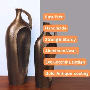 Jarrón de Flores de Aluminio Art Deco Hecho a Mano, Ligero, Resistente al Óxido, Decoración Personalizada para el Hogar de Pascua, Venta al por Mayor - Product Image 4