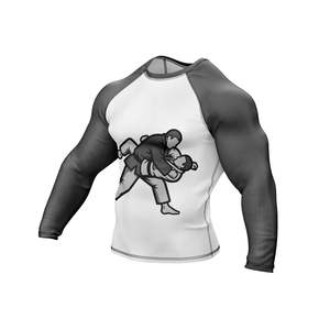 Men Rash Guard Custom Customized Spandex Logo Style Sportswear Fabric Nylon Gym Shirt men rashguards martial arts wear swimwear - Product Image 3