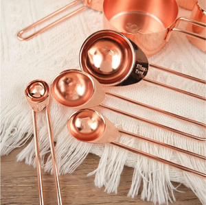 Copper Stylish <b>Measuring</b> Cups Set With Wired Handle Shiny Polished Kitchenware Handcrafted Reasonable Price <b>Measuring</b> <b>Tools</b> - Product Image 2