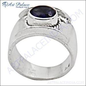 925 <b>Sterling</b> <b>Silver</b> <b>Adjustable</b> <b>Ring</b> with Amethyst Gemstone Fine Fashionable Wedding or Engagement <b>Ring</b> Wholesale Available - Product Image 1