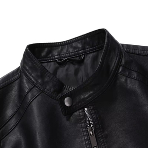 Veste en cuir véritable noire pour homme de qualité supérieure 2026, vestes en cuir pour homme, fabricant pakistanais de vestes en cuir - Product Image 5