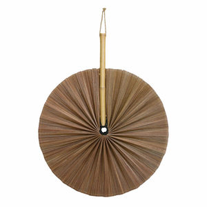 Ventilateur mural en bambou naturel, ventilateur décoratif en bambou fait à la main, décoration murale écologique pour la maison, l'hôtel, la station balnéaire - Product Image 1