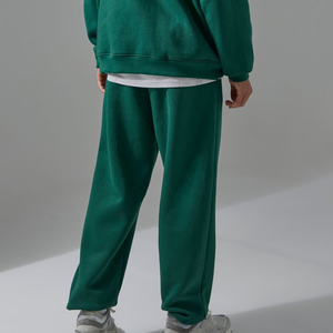 High Quality Custom Washed Casual Stacked Sweatpants Men Side Pockets Solid Color Breathable Eco-Friendly Embroidery Sweatpants - Product Image 5