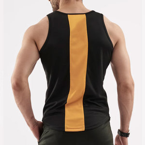 Débardeur de fitness pour homme, style urbain, avec empiècements au dos, en maille côtelée, pour tenue décontractée et extérieur, nouvelle collection - Product Image 3
