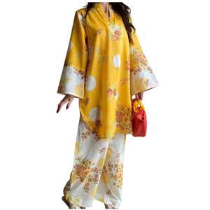 Tenue de Jardin Imprimée Tendance pour Femme – Ensemble 2 Pièces Quotidien – Vêtements Indiens et Pakistanais – Couleurs et Tailles Personnalisables - Product Image 1