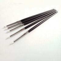 Ensemble de 5 pinceaux de manucure de luxe personnalisés à pointe en caoutchouc pour détails artistiques et stylo en silicone pour nail art