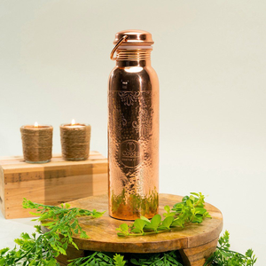 Botellas de agua de cobre ecológicas hechas a mano estilo americano por blossom craft india - Product Image 5