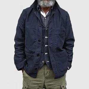 Chemise de chasse à manches longues en twill de coton 100% noir de qualité supérieure, coupe ample, couleur unie, vêtements d'extérieur décontractés en coton - Product Image 2