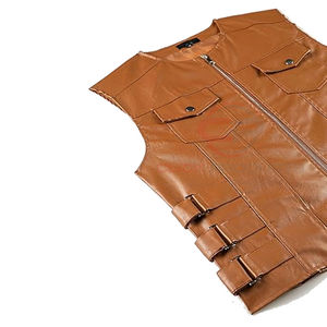 Chaleco de cuero ajustado de alta calidad y bajo precio para hombre, transpirable, cómodo y profesional, hecho en Pakistán. - Product Image 6