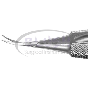 Curved Eye Microsurgery Scissors Round Grip Conjunctival Scissors Curved, Round Handle, Stainless Steel By <b>Blush</b> Surgical - Product Image 5