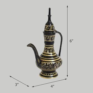 Surahi en laiton artisanal, carafe à eau en laiton pour la décoration de la maison et du bureau, pichet décoratif vintage en laiton, vase traditionnel indien en laiton - Product Image 2
