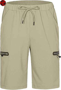 Men Quick Dry Fishing Shorts Lightweight Bermuda Short Drawstring Zipper Pocket Anti UV Outdoor Sports Wear - Product Image 3