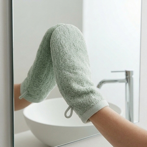 Glove Towel 16x21cm 100% Cotton Bath Washcloth Soft Terry OEKO-TEX Certified Thick Custom Logo Private Label Wholesale - Product Image 1