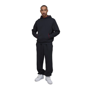 Men Hooded Tracksuit Set Solid Color Full Sleeve 100% Cotton Breathable Casual <b>Jogging</b> <b>Suit</b> With Side Pockets Regular Fit Autumn - Product Image 1