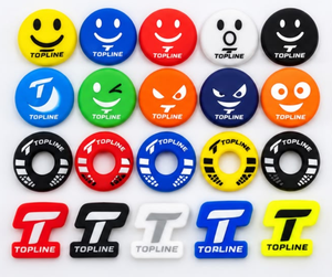 TOPLINE Amortiguadores de Silicona para Raquetas de Tenis, Formas Coloridas de Patas Sonrientes y Corazones, Protector Antichoque, Accesorio Universal - Product Image 4