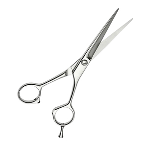 Ciseaux de coiffure professionnels en acier inoxydable de 5,5 pouces à faible MOQ, ciseaux de barbier durables, outils de coupe de cheveux OEM/ODM - Product Image 2