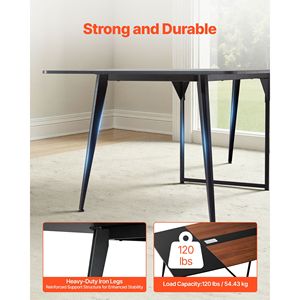 Tavolo da riunione moderno a forma di barca da 2,4 m per 10 persone, con gambe in metallo, in melaminico e MDF - Product Image 3