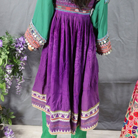Robe afghane maxi personnalisée en 3 pièces avec accessoires, motifs variés, manches longues, robe traditionnelle afghane pour femmes