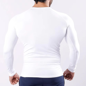 T-shirt de compression à manches longues pour homme de haute qualité, tricoté, respirant, séchage rapide, soutien musculaire élastique, OEM ODM Marque privée - Product Image 3