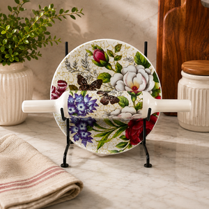 Falah International Gifted Chakla Belan Marble Wooden Metal Premium Handmade Wholesale OEM Eco Friendly Durable Chakla Belan Set - Product Image 1