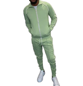 Conjunto Deportivo Personalizado al por Mayor con Rayas, Chaqueta con Cremallera, Pantalones de Gimnasio, Traje Deportivo para Correr, Ropa Deportiva para Hombre - Product Image 6