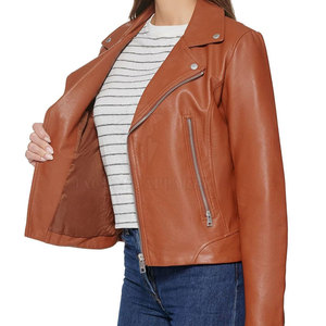 Veste en cuir pour femme, nouvelle collection, design élégant et décontracté, idéale pour l'hiver, conçue pour un usage quotidien et un confort optimal, faible MOQ. - Product Image 4